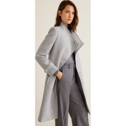 Mango - Płaszcz Luna. Czarne kurtki damskie Mango, s, w paski, z poliesteru, bez kaptura. W wyprzedaży za 299,90 zł.