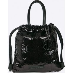 Armani Exchange - Plecak. Czarne plecaki damskie marki Armani Exchange, bez wzorów, z bawełny. Za 439,90 zł.