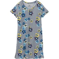Koszula nocna bonprix jasnoszary melanż z nadrukiem. Szare koszule nocne damskie bonprix, z nadrukiem, ze skóry, bez kołnierzyka, bez rękawów. Za 32,99 zł.