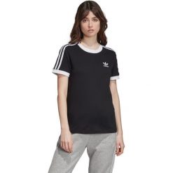 Adidas Originals 3-Stripes Koszulka Czarny. Czarne koszulki damskie adidas Originals, s, z haftami, z bawełny, bez kołnierzyka. Za 128,95 zł.