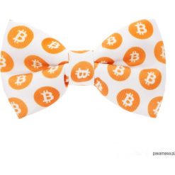 Muchy męskie: Mucha White Bitcoin