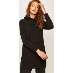 Answear - Bluza. Czarne bluzy damskie ANSWEAR, s, bez wzorów, z elastanu, bez rękawów, z kapturem. W wyprzedaży za 99,90 zł.