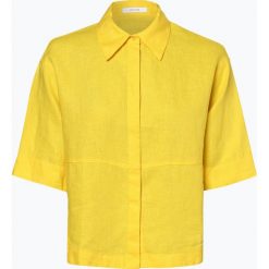 Opus - Damska bluzka lniana – Friedi Linen, żółty. Żółte bluzki damskie Opus, bez wzorów, bez kołnierzyka, bez rękawów. Za 229,95 zł.