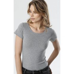 Szary T-shirt Eight. Szare bluzki damskie Born2be, s, bez wzorów, z dzianiny, bez kołnierzyka. Za 19,99 zł.