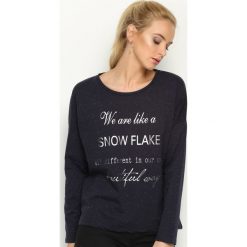 Bluzki asymetryczne: Granatowa Bluzka Snow Flake