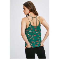 Vero Moda - Top. Zielone bluzki damskie marki Vero Moda, l, z poliesteru, casualowe, bez rękawów. W wyprzedaży za 59,90 zł.