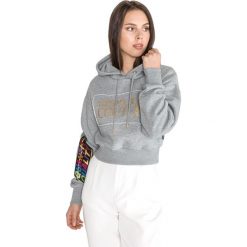 Versace Jeans Couture Bluza Szary. Szare bluzy damskie l, z nadrukiem, z bawełny. Za 945,95 zł.