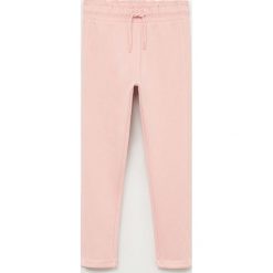 Mango Kids - Spodnie dziecięce Praga 110-164 cm. Niebieskie spodnie dziewczęce Mango Kids, bez wzorów, z bawełny. Za 45,99 zł.