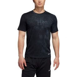 Koszulka adidas FreeLift Parley Tee M Czarna. Czarne koszulki męskie Adidas, s, bez wzorów, ze skóry, bez kołnierzyka, z krótkim rękawem, krótkie, do biegania, climalite (adidas). Za 179,99 zł.