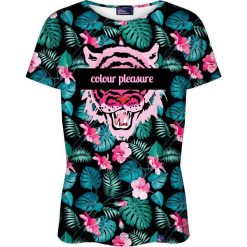 Colour Pleasure Koszulka damska CP-030 259 czarno-różowa r. M/L. Czarne bluzki damskie marki Colour pleasure, l. Za 70,35 zł.
