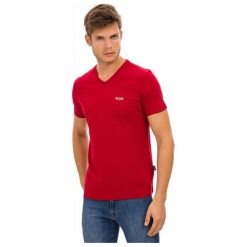 Galvanni T-Shirt Męski Favo Xl Czerwony. Czerwone koszulki męskie marki GALVANNI, xl, dekolt w kształcie v. Za 89,00 zł.