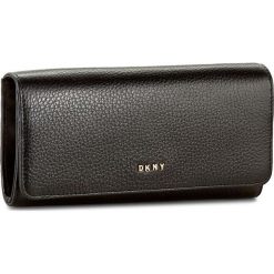 Duży Portfel Damski DKNY - Slgs-Chelsea Vinta R362320207 Black 001. Czarne portfele damskie DKNY, bez wzorów, ze skóry. W wyprzedaży za 299,00 zł.