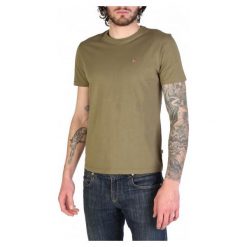 Napapijri Koszulka T-shirt SELIOS_N0YJAY. Koszulki męskie Napapijri, na lato, s, bez wzorów, z bawełny, bez kołnierzyka, z krótkim rękawem, krótkie. Za 103,00 zł.