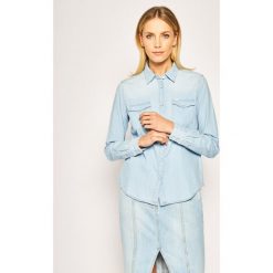 Koszula Lee Western L45SBINJ. Niebieskie bluzki damskie Lee, s, bez wzorów, z bawełny, bez kołnierzyka, bez rękawów. W wyprzedaży za 229,00 zł.
