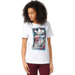 Adidas Originals Koszulka damska Tongue Label Boyfriend Tee biała r. 34 (AY6668). Białe topy sportowe damskie adidas Originals. Za 107,67 zł.