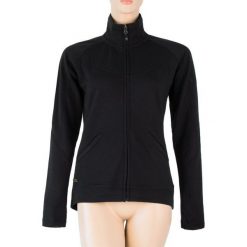 Sensor Merino Upper Bluza Damska Celozip Black S. Czarne bluzy sportowe damskie marki Sensor, s, bez wzorów, ze skóry, bez rękawów, bez kaptura. W wyprzedaży za 305,00 zł.