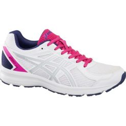 Buty damskie do biegania Asics białe. Białe buty sportowe damskie Asics, bez wzorów, z materiału, sportowe, do biegania. Za 199,90 zł.
