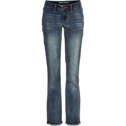 Dżinsy BOOTCUT bonprix niebieski "stone”. Niebieskie jeansy damskie bonprix, z jeansu. Za 119,99 zł.