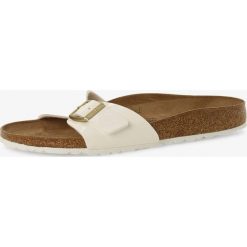 Birkenstock - Sandały damskie z dodatkiem skóry – Madrid BS, biały. Białe sandały damskie Birkenstock, bez wzorów, ze skóry, klasyczne, bez obcasa, bez zapięcia. Za 249,95 zł.