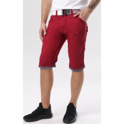 Bordowe Szorty Sheinoe. Czerwone spodnie męskie Born2be, xl, bez wzorów. W wyprzedaży za 39,99 zł.