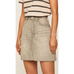 Levi's - Spódnica jeansowa. Szare spódniczki damskie Levi's®, na co dzień, s, bez wzorów, z bawełny, casualowe, mini, proste. Za 279,90 zł.