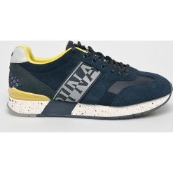 Napapijri - Buty. Niebieskie buty sportowe męskie Napapijri, ze skóry, na sznurówki. Za 499,90 zł.