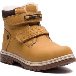 Trapery ACTION BOY - CP07-16994-05 Camel. Żółte śniegowce chłopięce Action Boy, bez zapięcia. Za 99,99 zł.
