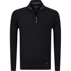 Sweter "Golfer" w kolorze ciemnoszarym. Szare swetry męskie m, z bawełny. W wyprzedaży za 169,95 zł.