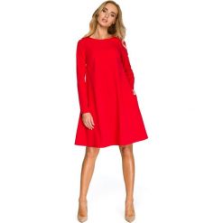 Sukienka rozkloszowana - czerwona. Czerwone sukienki dziewczęce Style, bez wzorów, z szyfonu, eleganckie, bez rękawów, rozkloszowane. Za 170,00 zł.