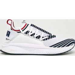 Puma - Buty Tsugi Jun Sport Stripes. Białe buty sportowe męskie marki Puma, z materiału. W wyprzedaży za 379,90 zł.
