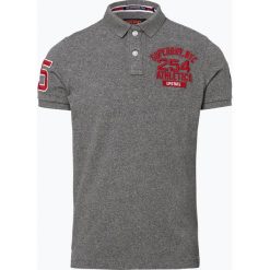 Superdry - Męska koszulka polo, szary. Szare koszulki polo Superdry, l, z aplikacjami, z bawełny. Za 229,95 zł.