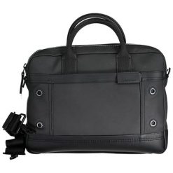 Torba w kolorze czarnym na laptopa - (S)38 x (W)30 x (G)10 cm. Czarne torby męskie skórzane Calvin Klein, w paski, ze skóry. W wyprzedaży za 629,95 zł.