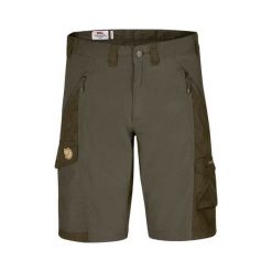 Fjällräven Abisko Shorts, Ciemna Oliwka | 633 | 56. Spodenki i szorty męskie Fjällräven, s, bez wzorów, z tkaniny, krótkie. W wyprzedaży za 557,00 zł.