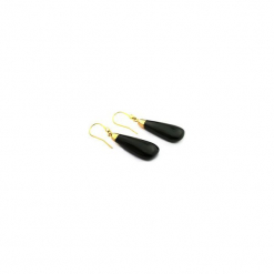 Kolczyki Onyks złoto. Czarne kolczyki damskie Brazi druse jewelry, z onyksem, pozłacane. Za 170,00 zł.