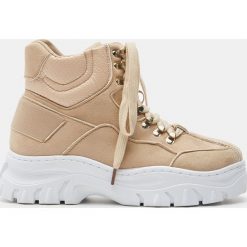 Wysokie sneakersy - Kremowy. Białe sneakersy damskie Sinsay. Za 79,99 zł.