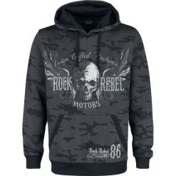 Rock Rebel by EMP Bodies Bluza z kapturem ciemnoszary. Szare bluzy męskie marki Rock Rebel by EMP, xl, z nadrukiem, rockowe, z kapturem, bez rękawów, z kapturem. Za 224,90 zł.