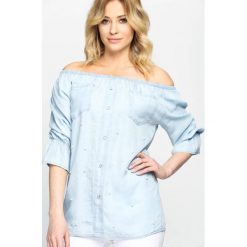Niebieska Bluzka Vernal Vibe. Niebieskie bez kategorii marki Born2be, m, z falbankami. Za 69,99 zł.