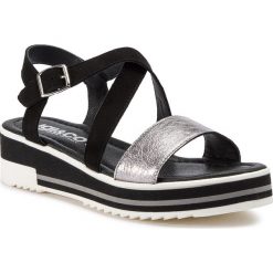 Sandały IGI&CO - 3191700 Nero. Szare klapki damskie marki IGI&CO, bez wzorów, ze skóry, bez obcasa, na obcasie. Za 399,00 zł.