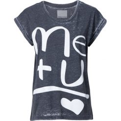 T-shirty damskie: T-shirt z efektem oil-wash” bonprix antracytowy „oil wash”