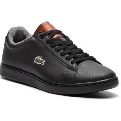 Sneakersy LACOSTE - Carnaby Evo 318 2 Spm 7-36SPM0010094 Blk/Brw. Czarne sneakersy męskie marki Lacoste, na co dzień, bez wzorów, ze skóry, klasyczne, bez zapięcia. W wyprzedaży za 339,00 zł.