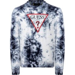 Bluza Guess M92Q36 K81W0. Niebieskie bluzy męskie Guess, s, z aplikacjami, z bawełny, bez kołnierzyka, bez rękawów, bez kaptura. W wyprzedaży za 249,00 zł.