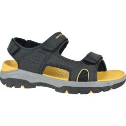 Skechers Tresmen-Hirano 204106-BLK 46 Czarne. Czarne sandały męskie Skechers, z syntetyku, bez zapięcia. W wyprzedaży za 199,99 zł.