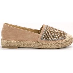 Brązowe Espadryle Z Cyrkoniami VICES. Pomarańczowe espadryle damskie vices, bez wzorów, na wysokim obcasie. W wyprzedaży za 99,00 zł.