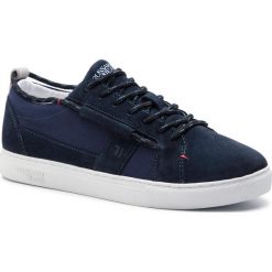Sneakersy TRUSSARDI JEANS - 77A00130 U250. Niebieskie sneakersy męskie Trussardi Jeans, na co dzień, bez wzorów, z jeansu, klasyczne, bez zapięcia. W wyprzedaży za 459,00 zł.