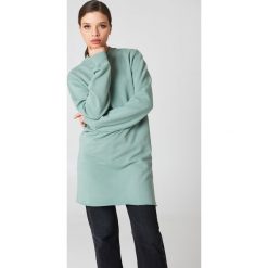 Bluzy damskie: NA-KD Basic Długa bluza basic – Green