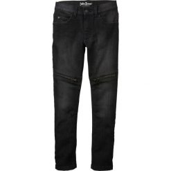 Dżinsy ze stretchem Skinny Fit bonprix czarny "stone". Czarne jeansy chłopięce marki bonprix. Za 89,99 zł.