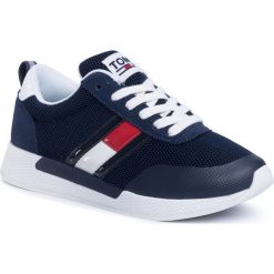 Sneakersy TOMMY JEANS - Technical Flexi Runner EN0EN00875 Twilight Navy C87. Niebieskie półbuty damskie Tommy Jeans, z jeansu. W wyprzedaży za 319,00 zł.