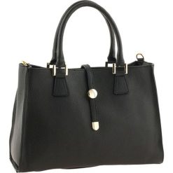Torebki klasyczne damskie: Skórzana torebka w kolorze czarnym – 35 x 25 x 11 cm