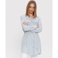 Koszula z lyocellu TENCEL™ - Niebieski. Niebieskie koszule damskie House, xs, bez wzorów, z lyocellu, bez kołnierzyka, bez rękawów. W wyprzedaży za 39,99 zł.