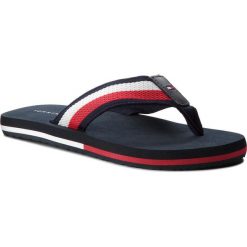 Japonki TOMMY HILFIGER - Corporate Mesh Beach Sandal FM0FM01826 Midnight 403. Niebieskie klapki męskie TOMMY HILFIGER, bez wzorów, ze skóry. W wyprzedaży za 139,00 zł.